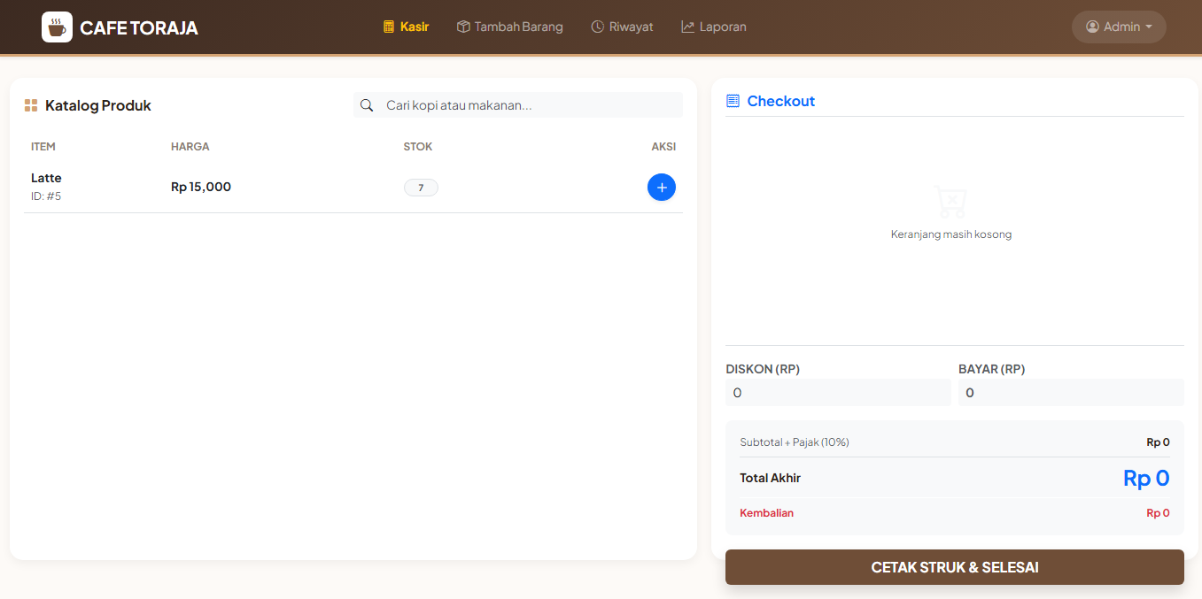 KASIR CAFE -GRATIS